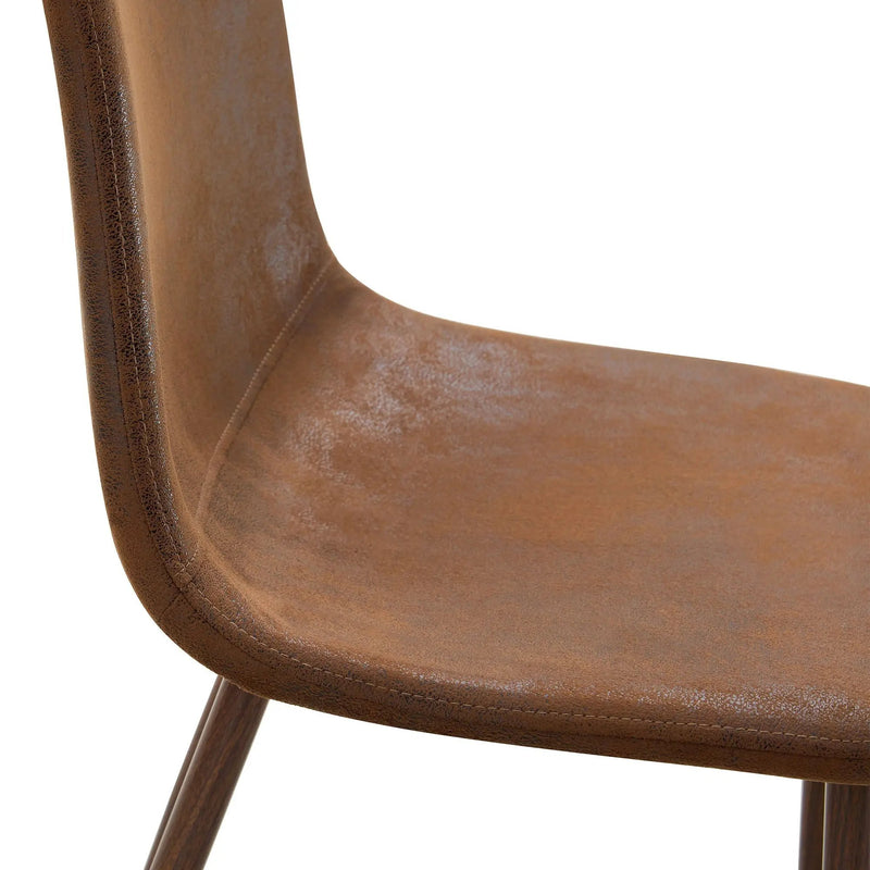 (Set of 4) Backrest AndTransfer Legs Chairs Adding A Touch Of Elegance To Minimalist And Scandinavian Style Homes - Walnut by HouseOfZazla