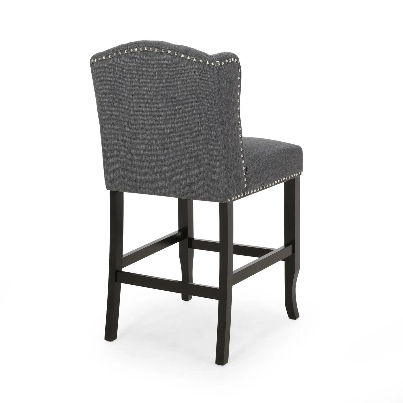 Vienna Fabric Tufted Counter Stool With Nailhead Accents (Set of 2) by HouseOfZazla
