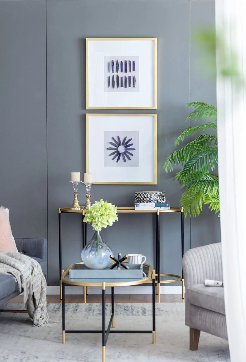 Grace Purple Agate Shadow Boxes Wall Art Set of 2 - Multicolor by HouseOfZazla