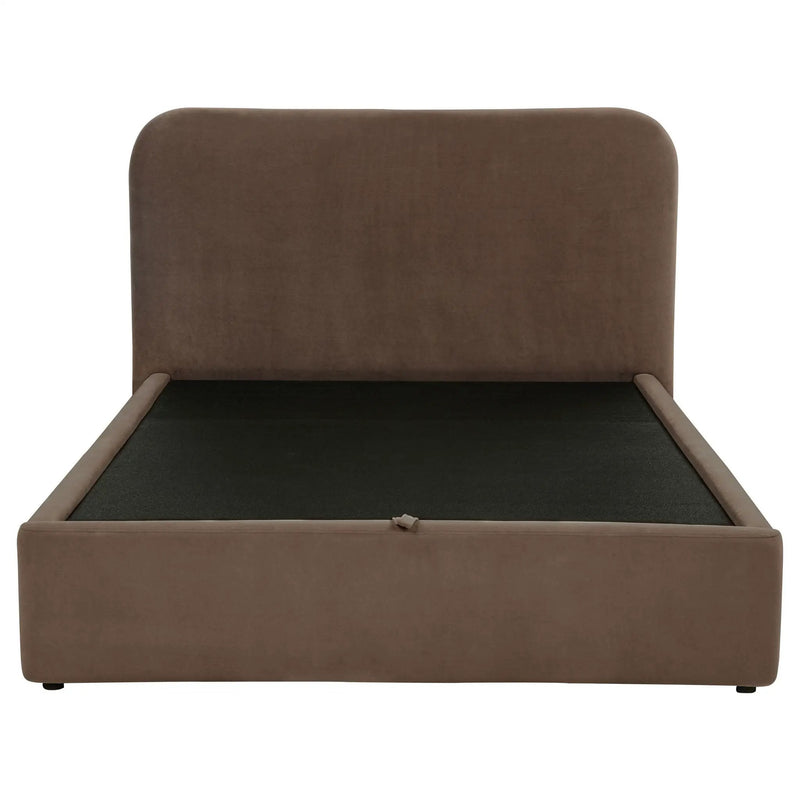 Anders Upholstered Full Storage Lift Platform Bed Chocolate by Unique Piece Furniture