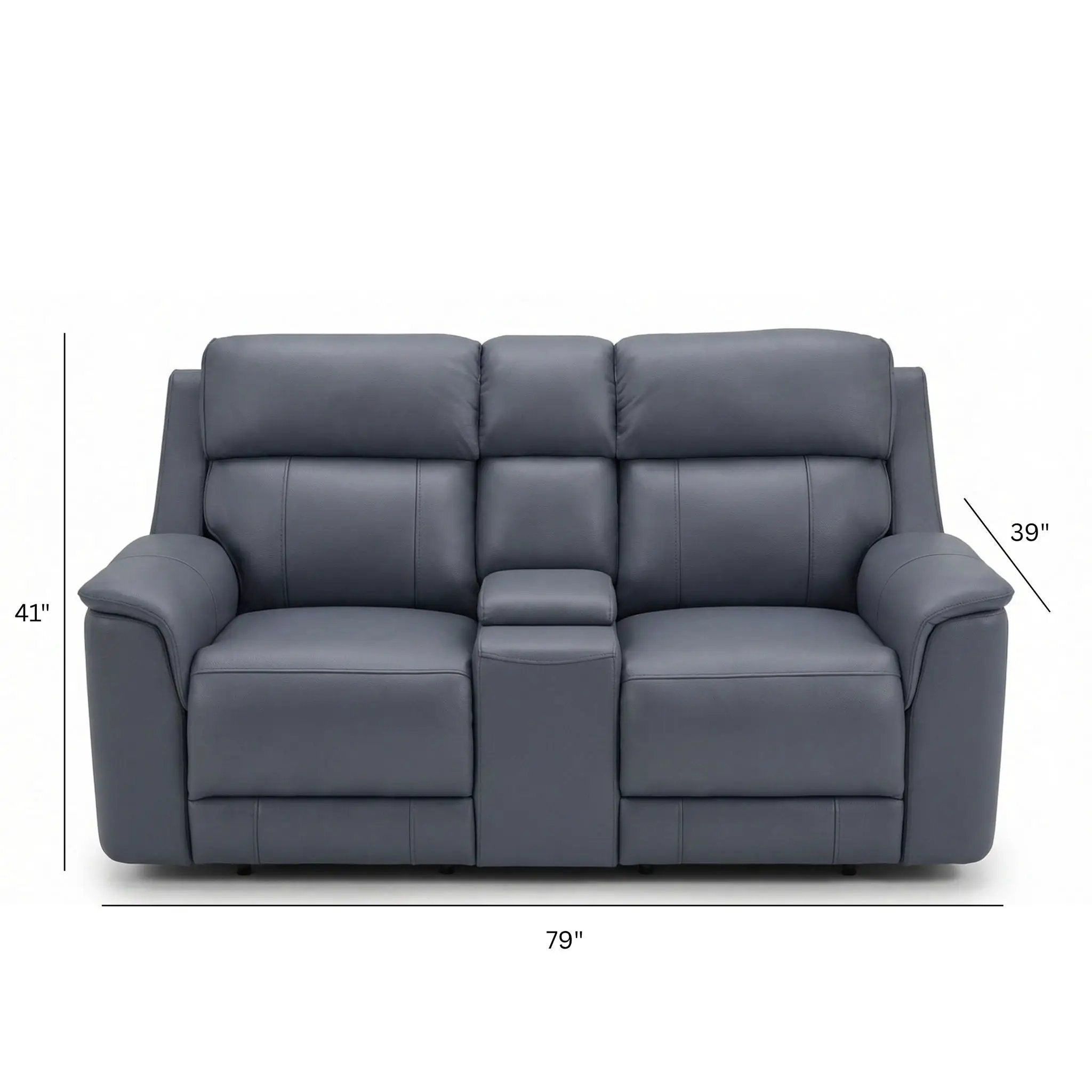 Oslo - Dual Power Reclining Loveseat With Console by Unique Piece Furniture