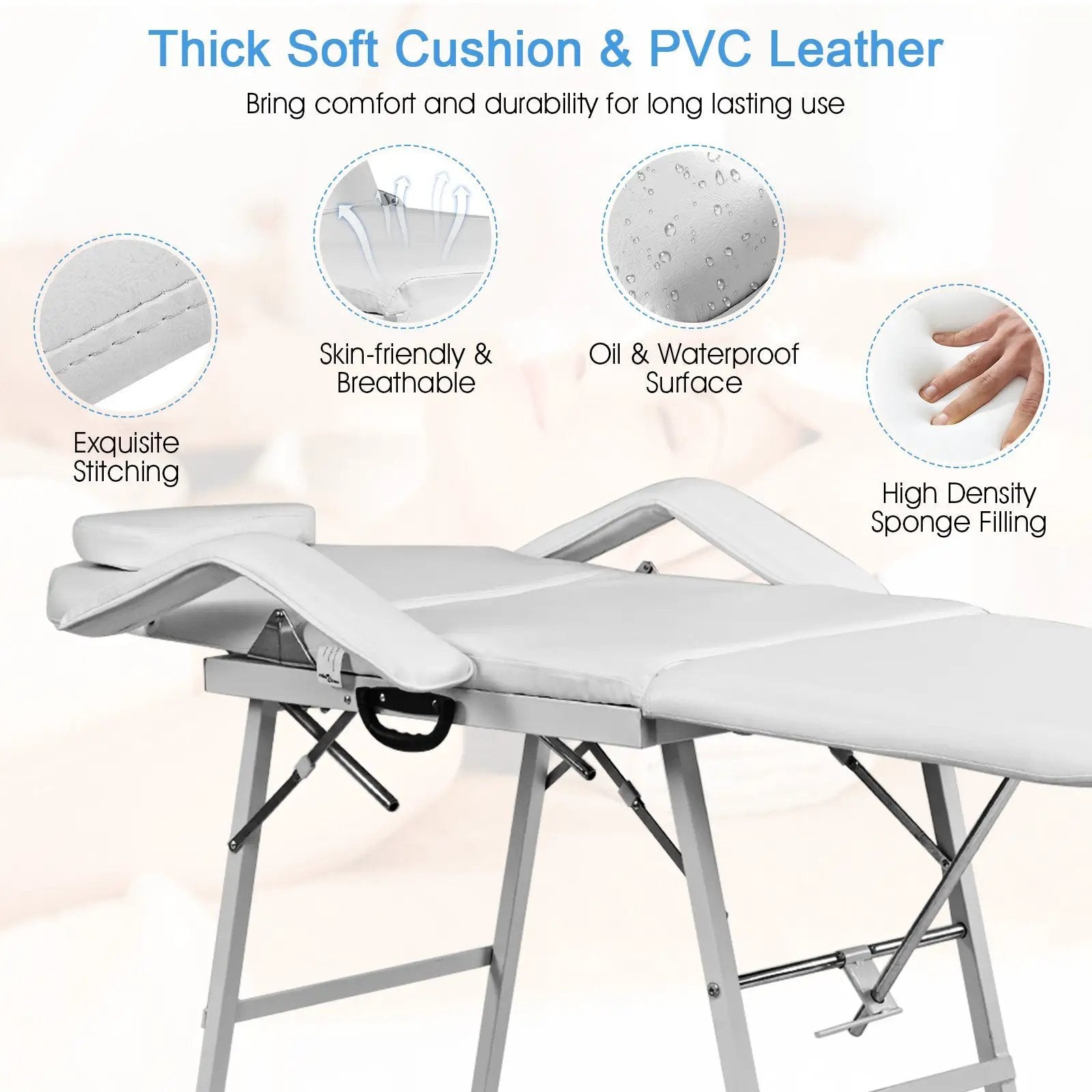 73 Inch Portable Tattoo Salon Facial Bed Massage Table by DirectDeals