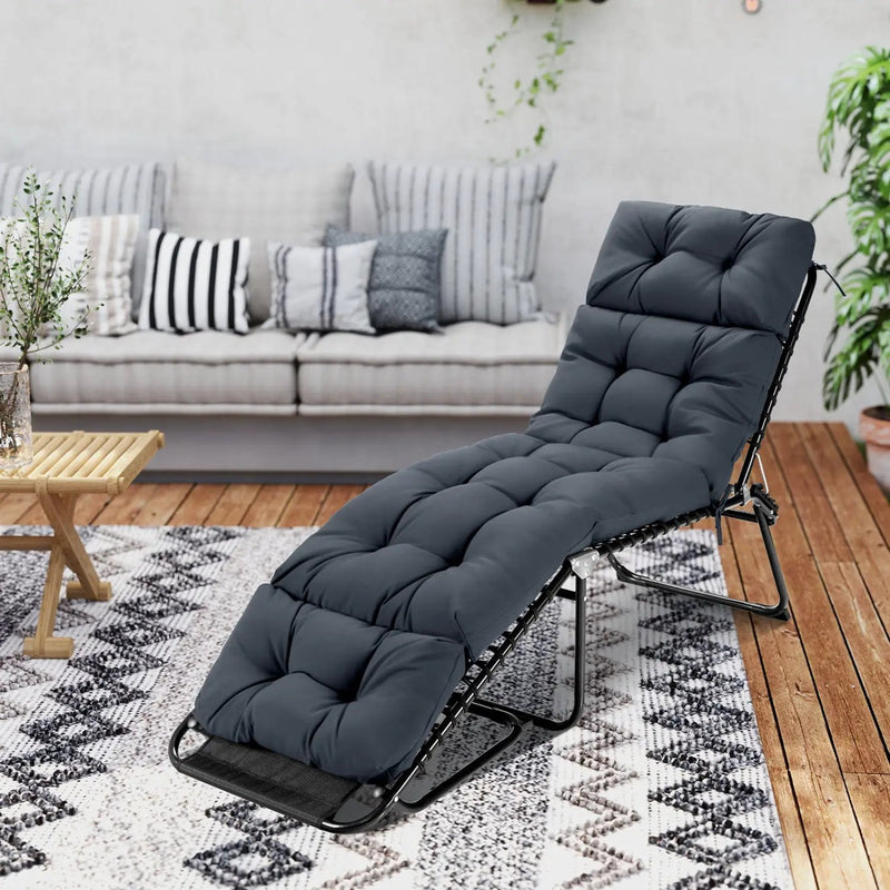 Outdoor Lounge Chaise Cushion Set of 2 - 73x22 Inch High Back by DirectDeals