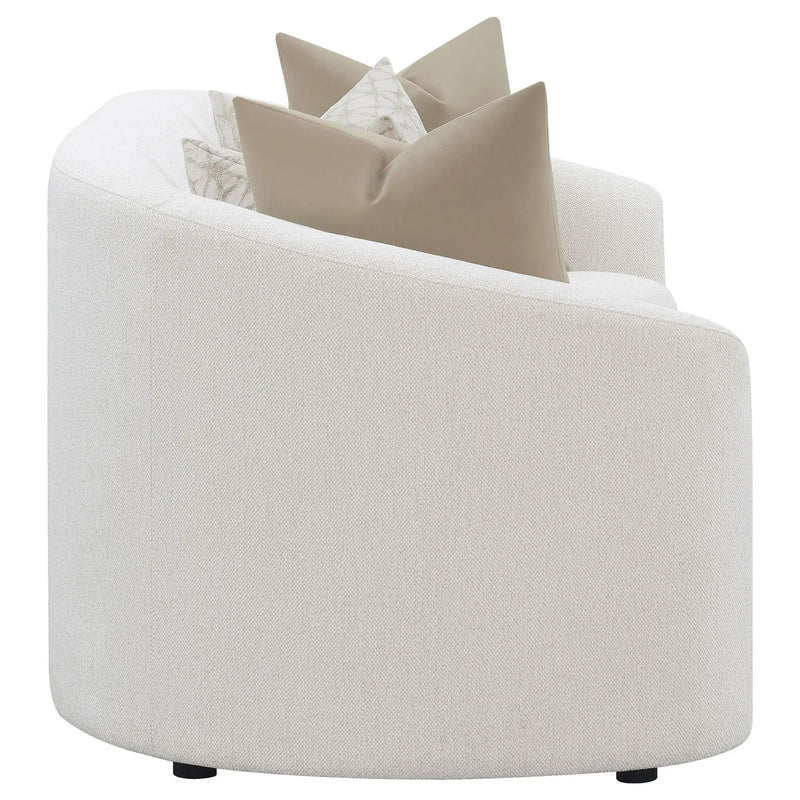 Rainn 2-piece Boucle Upholstered Sloped Arm Sofa Set Latte by Unique Piece Furniture