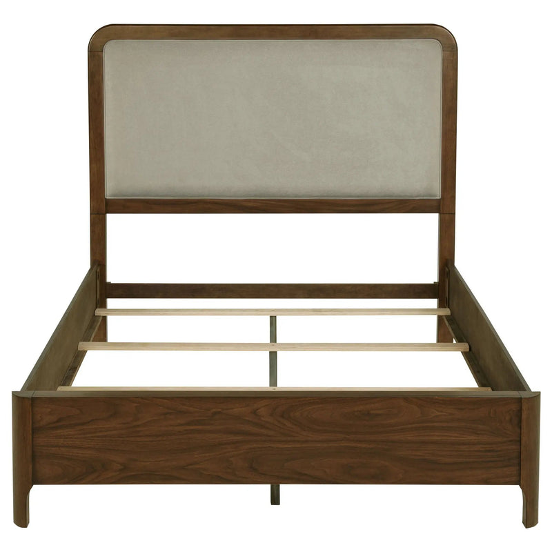 Maderia 57-inch Upholstered Queen Panel Bed Walnut by Unique Piece Furniture