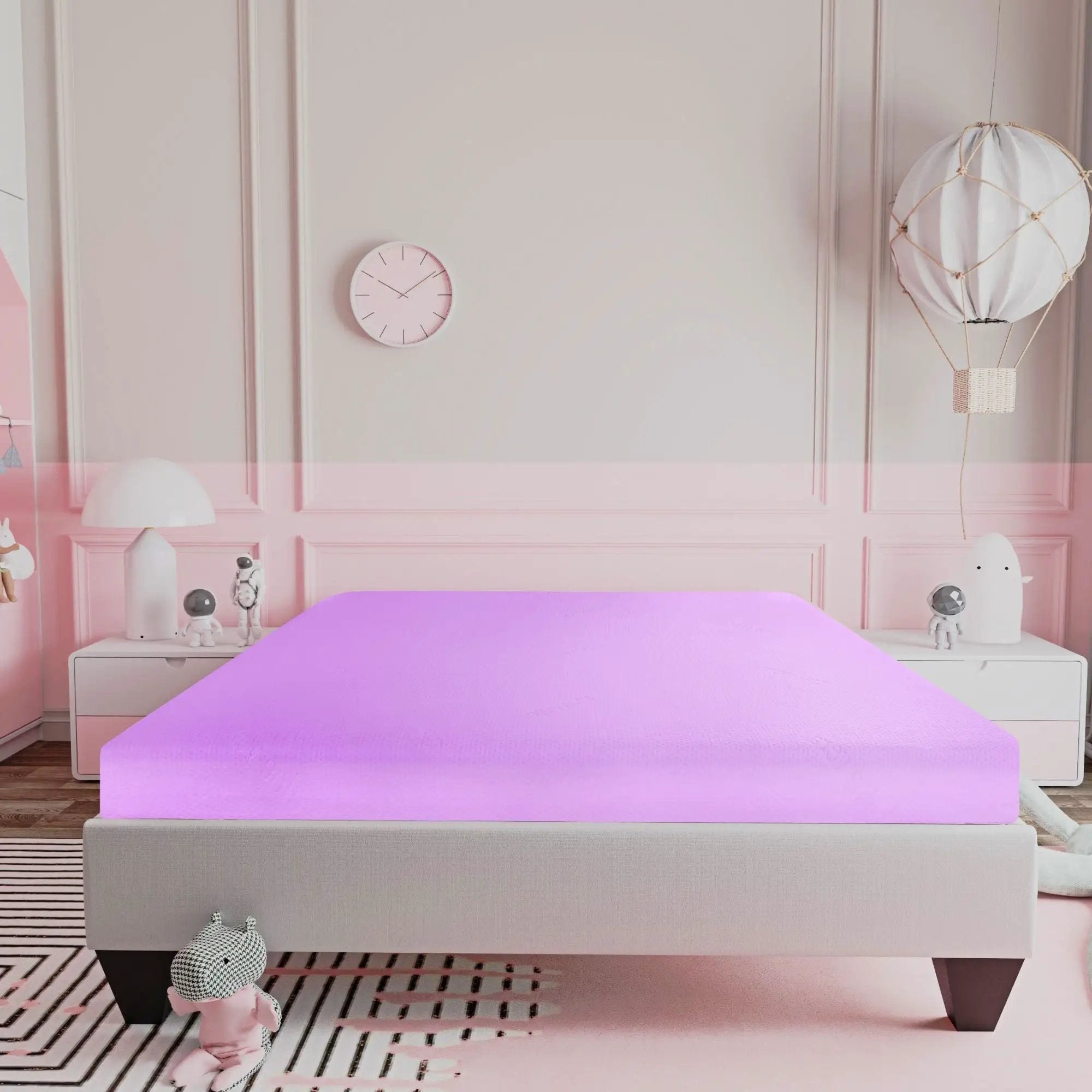 6" Gel Memory Foam Mattress In A Box With Aloe Vera Cover - Pink - Full by HouseOfZazla