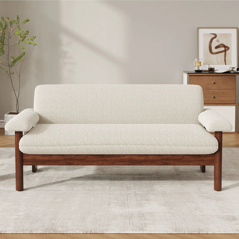 Loveseat Sofa 2 Seater Couch with Armrest Pillows by HouseOfZazla