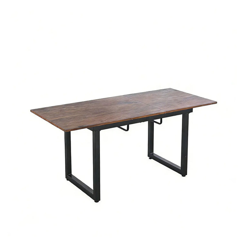 Square Extendable Dining Table With Metal Legs by HouseOfZazla