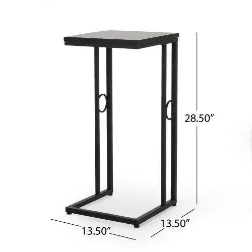Essex Set of 2 Modern Black Metal End Tables by HouseOfZazla