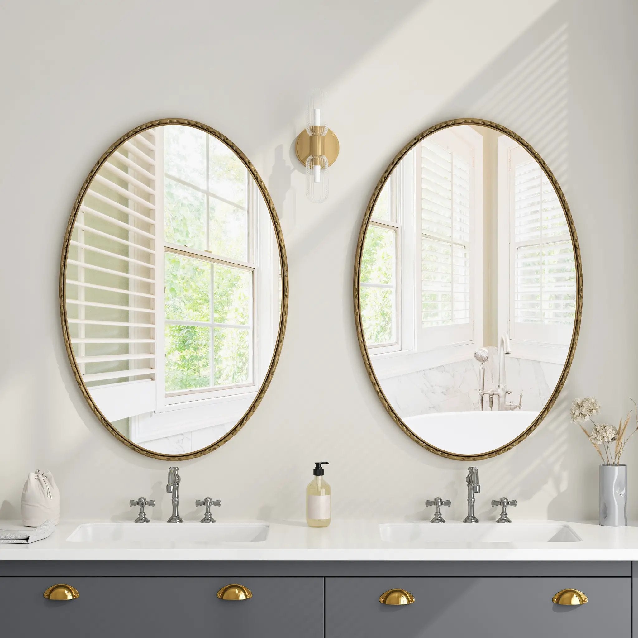 Iron Art Oval Retro Mirror by HouseOfZazla