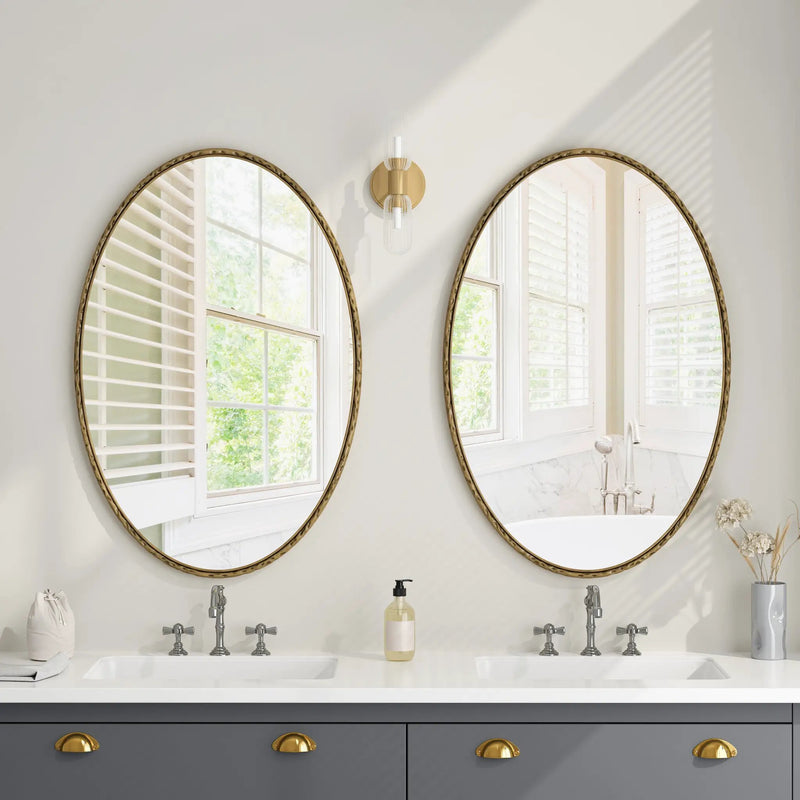 Iron Art Oval Retro Mirror by HouseOfZazla