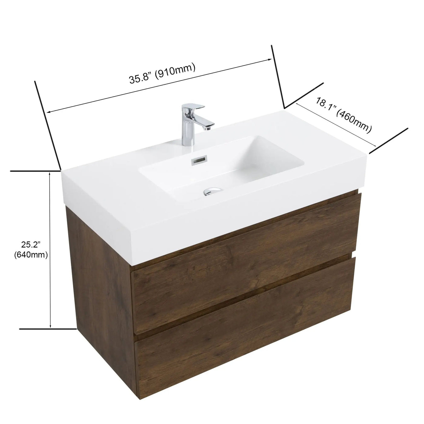 Alice Bathroom Vanity Wall Mounted With Sink by HouseOfZazla