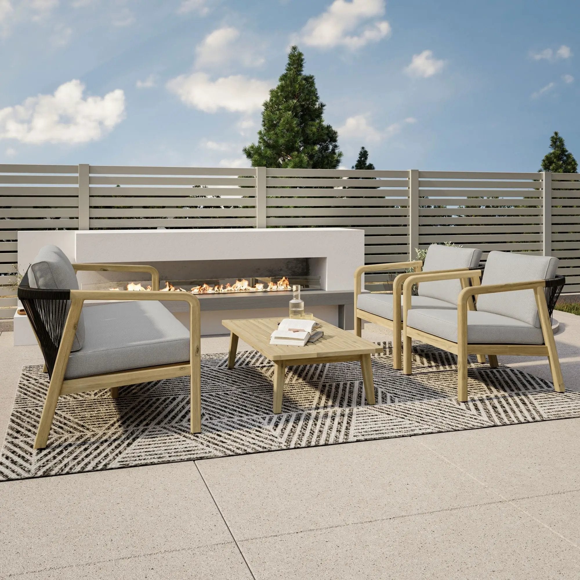 Palmetto - Outdoor Coffee Table - Light Teak by Unique Piece Furniture