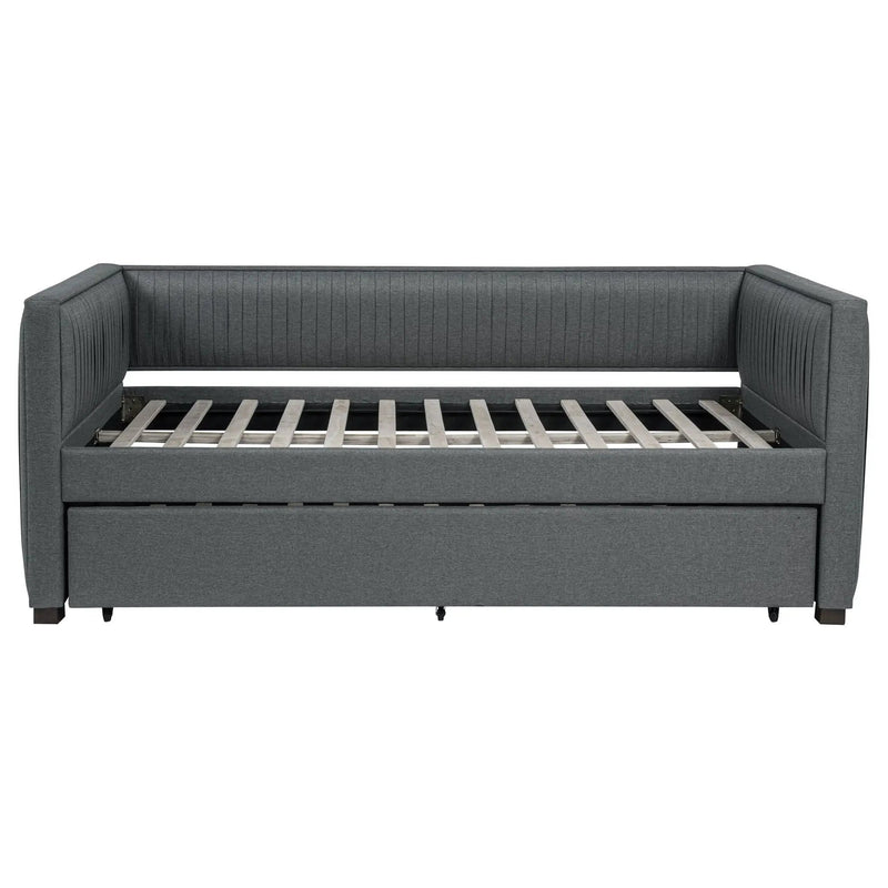 Brodie Upholstered Twin Daybed with Trundle Grey by Unique Piece Furniture