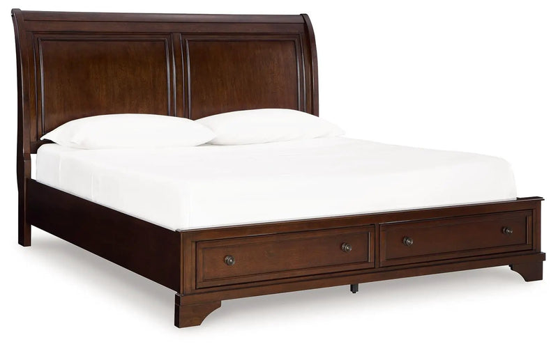 Trellington - King Sleigh Storage Bed - Brown by Unique Piece Furniture