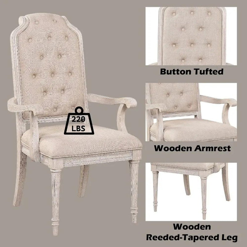 Wynsor - Arm Chair (Set of 2) - Antique White by Unique Piece Furniture