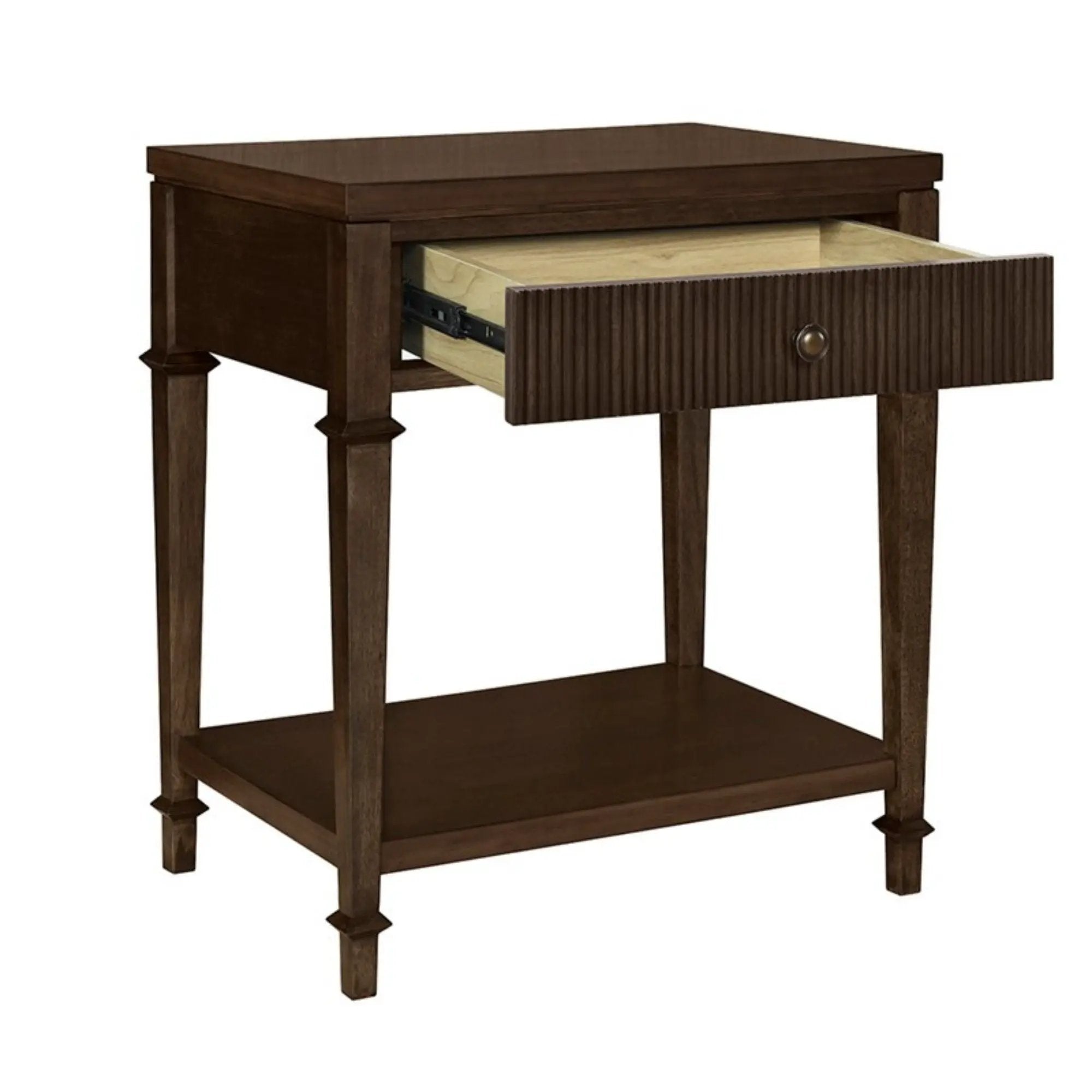 Kenna - Nightstand With Storage - Dark Coffee by Unique Piece Furniture