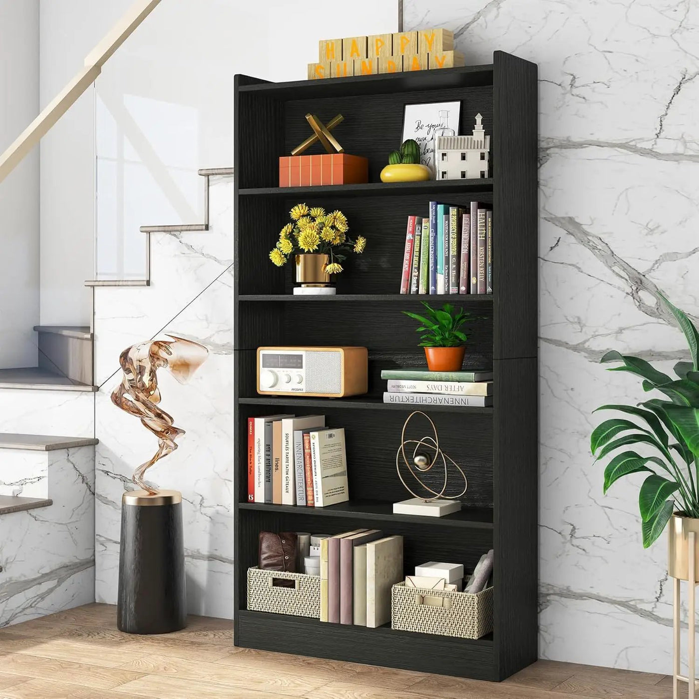 Library Bookshelf With Storage For Living Room by HouseOfZazla