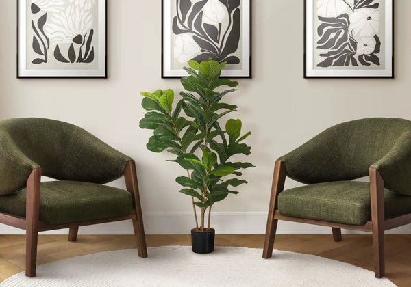 41" Tall Artificial Fiddle Tree Indoor Faux Plant