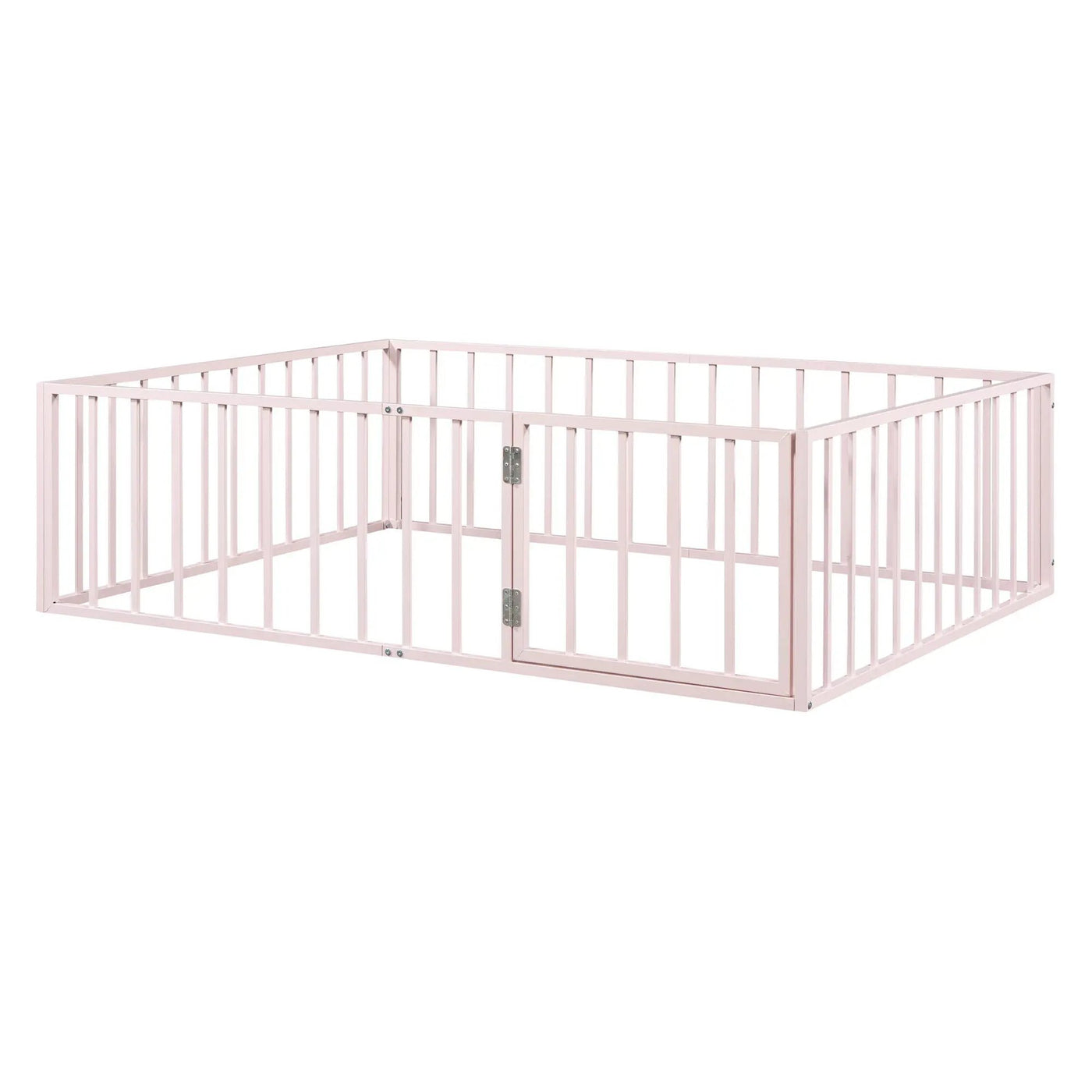 Metal Floor Bed Frame With Fence And Door by Unique Piece Furniture