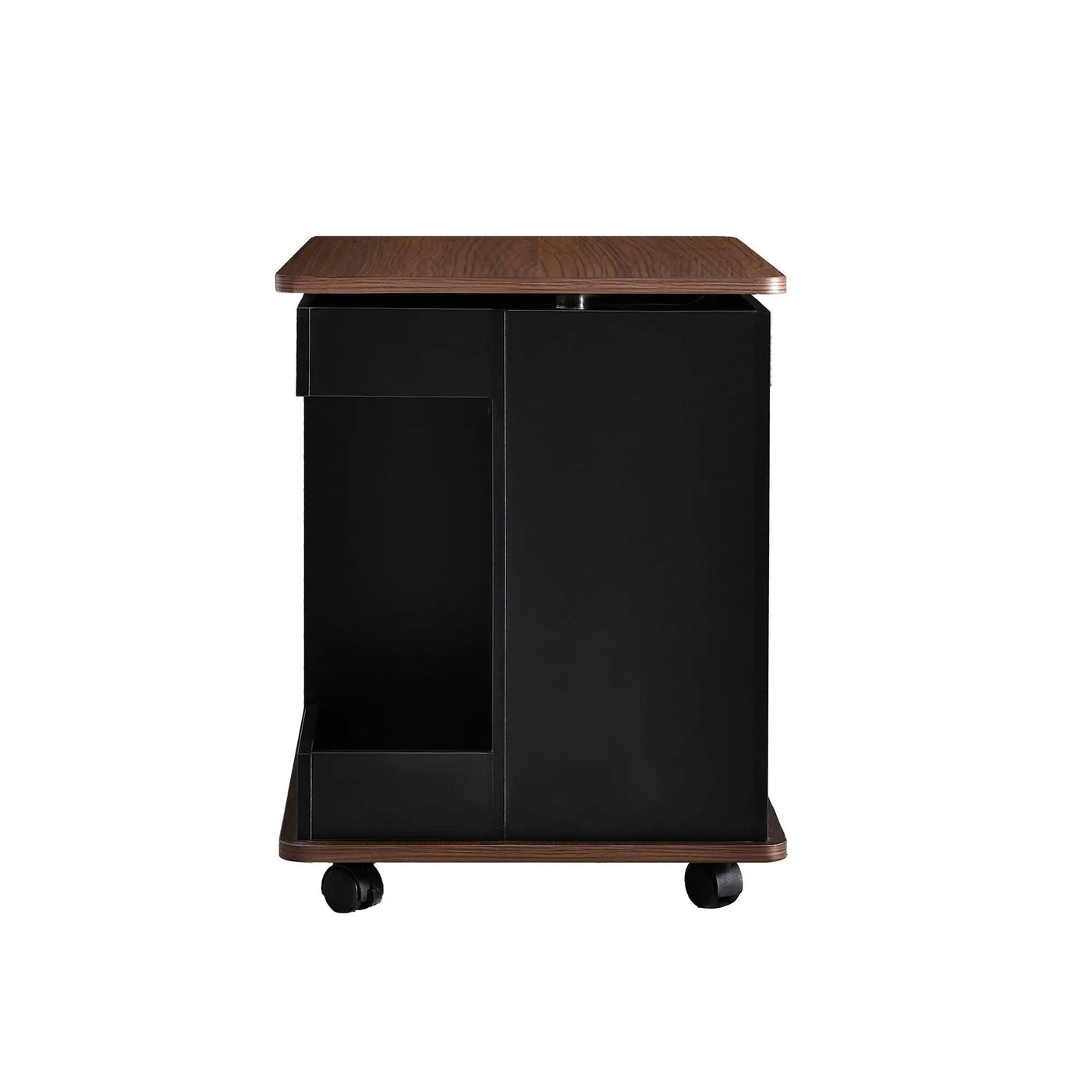 Adjustable End Table With Wheels, 360°Rotating Top And Storage Space by HouseOfZazla