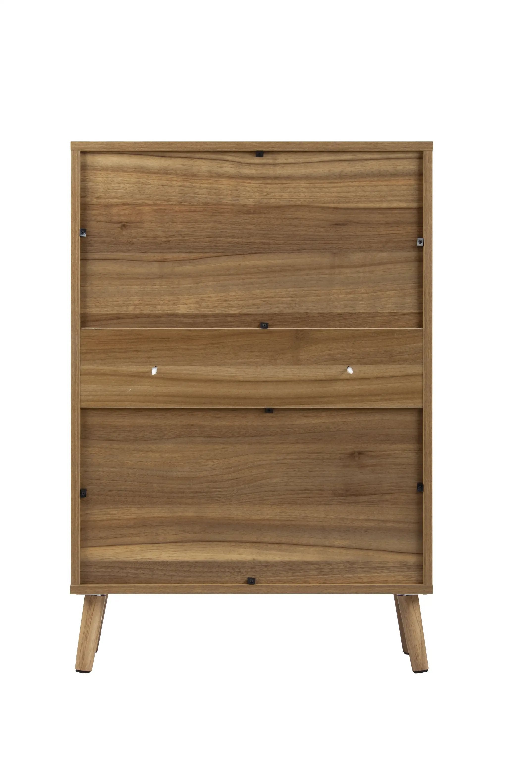 Japandi Narrow Shoe Cabinet with 2 Flip Drawers by HouseOfZazla