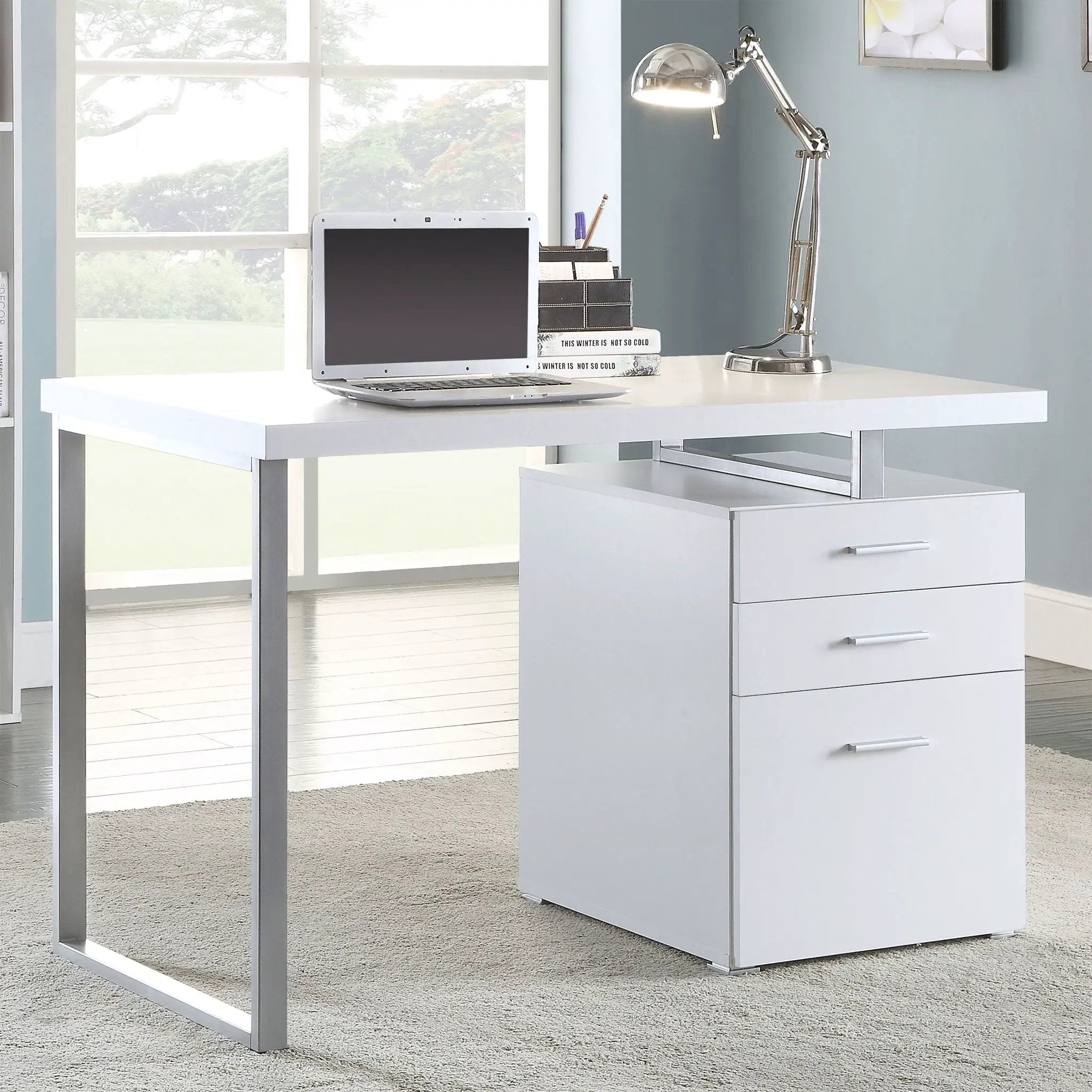 3 Drawer Reversible Office Desk by HouseOfZazla