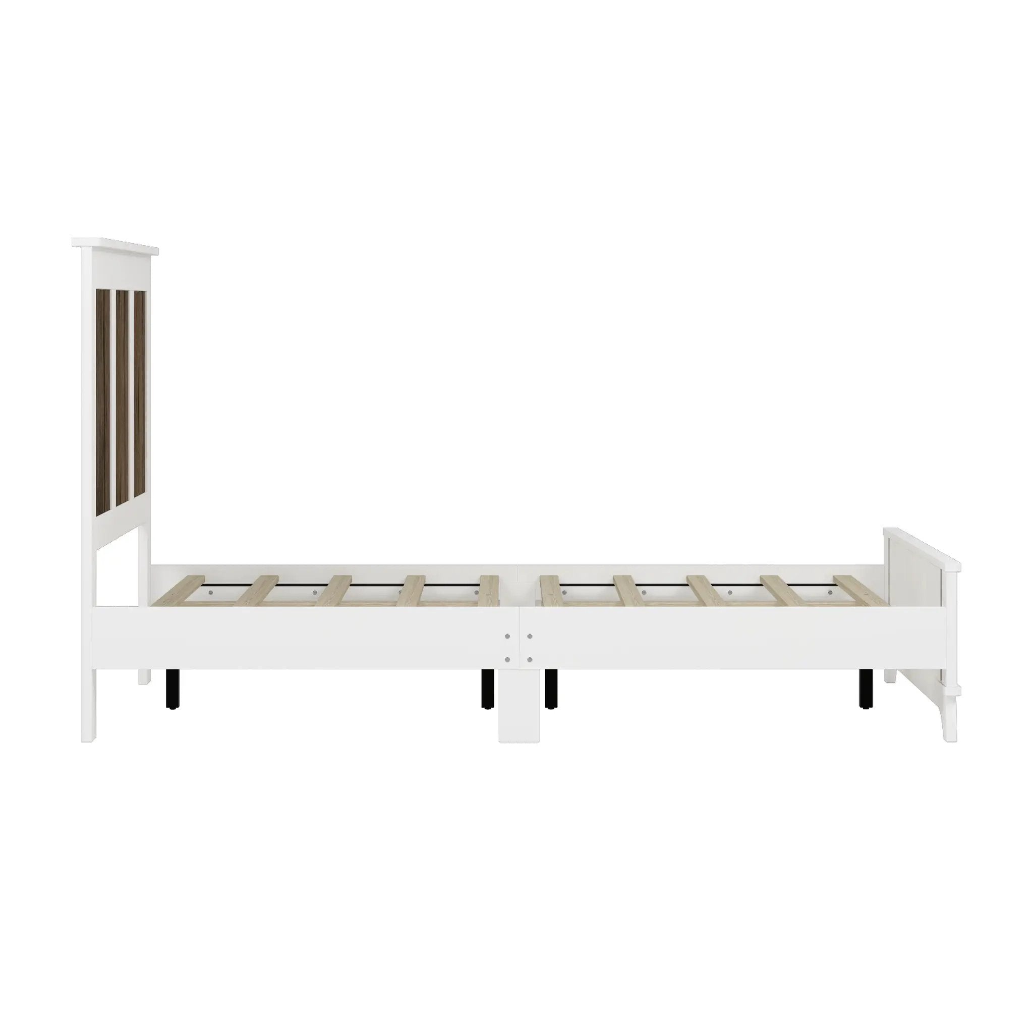 4-Pieces Bedroom Sets, Queen Size Farmhouse Platform Bed with Storage by HouseOfZazla