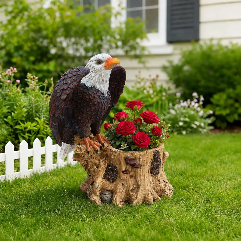 Majestic Eagle with Spread Wings Garden Planter Pot by HouseOfZazla