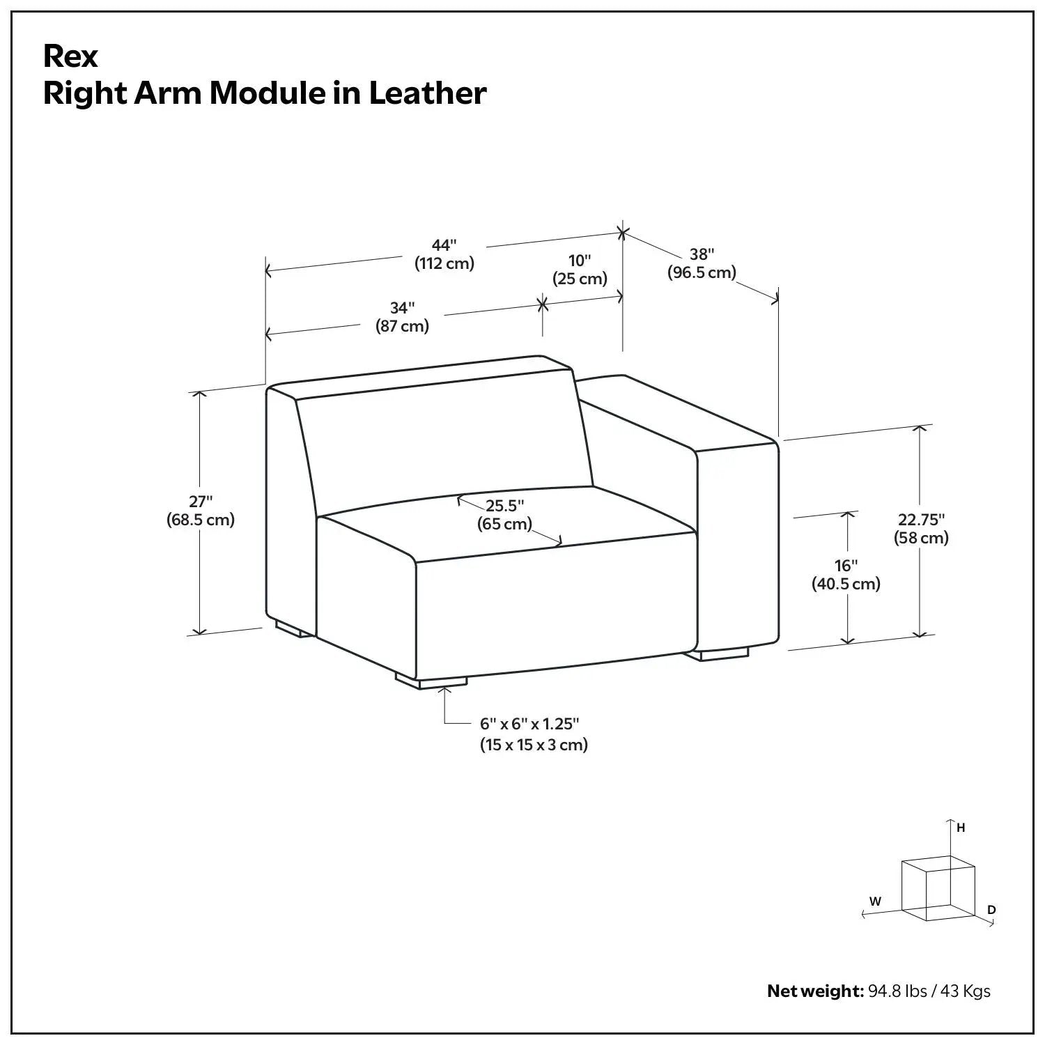 Rex - Sofa Module by HouseOfZazla