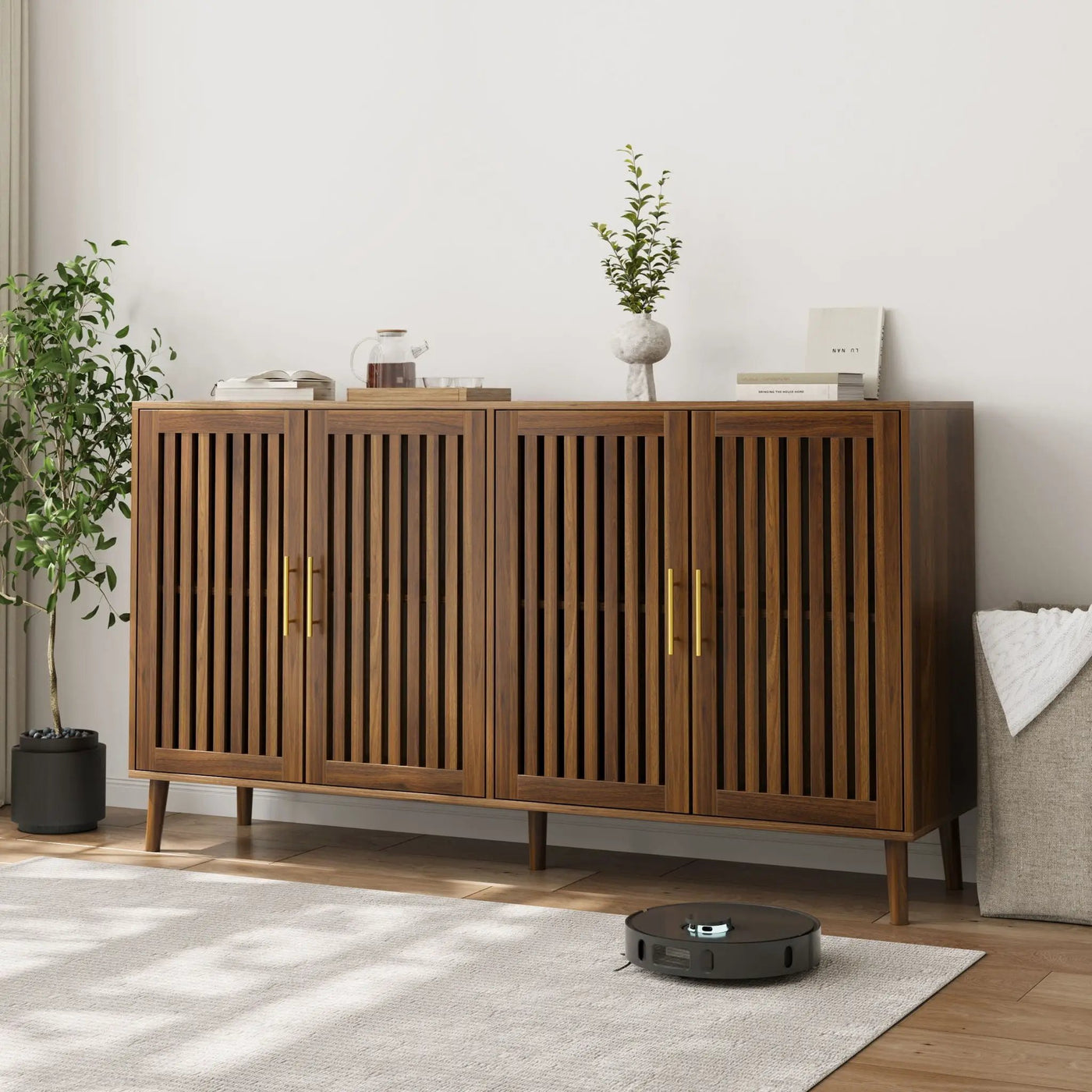 Grille Striped Sideboard Buffet Cabinet With Storage by HouseOfZazla