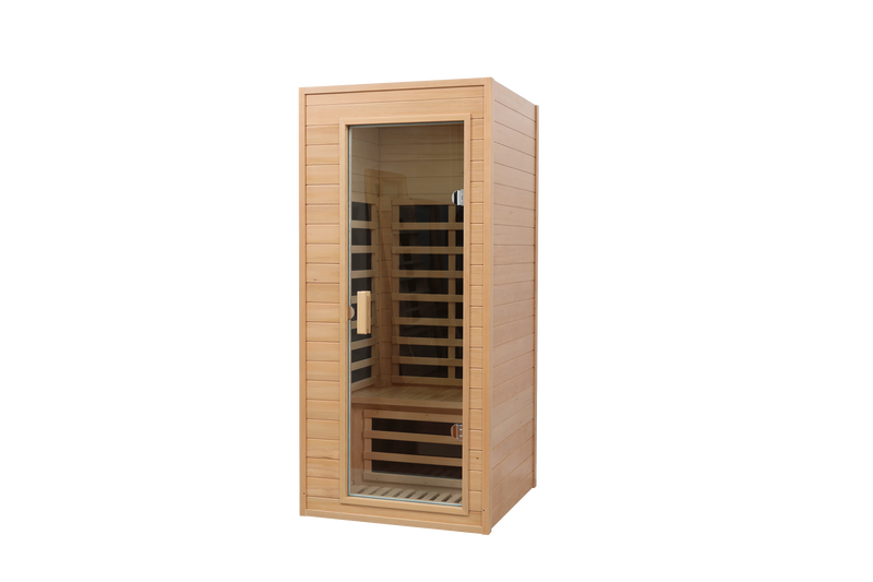 Hemlock One-person far infrared roof embedded indoor sauna room (Left & Right) by HouseOfZazla