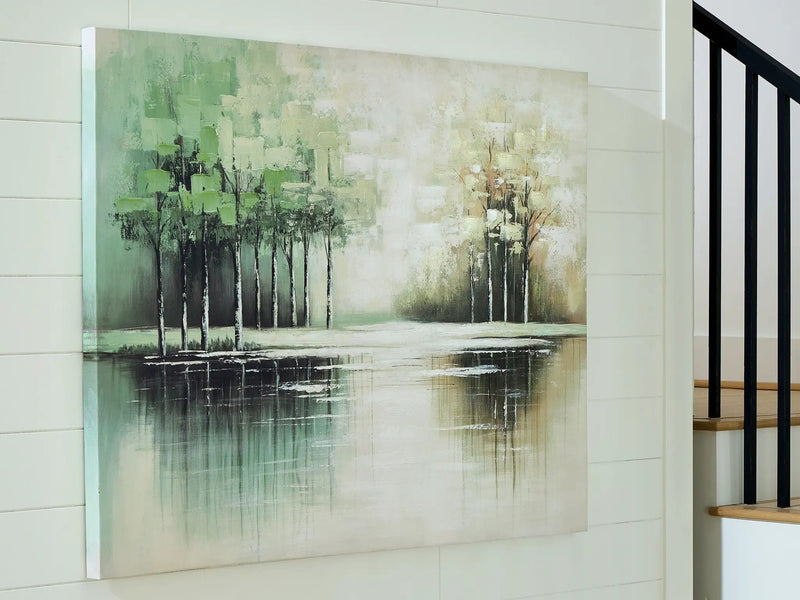 Garlenridge - Wall Art - Green / Tan / White by Unique Piece Furniture