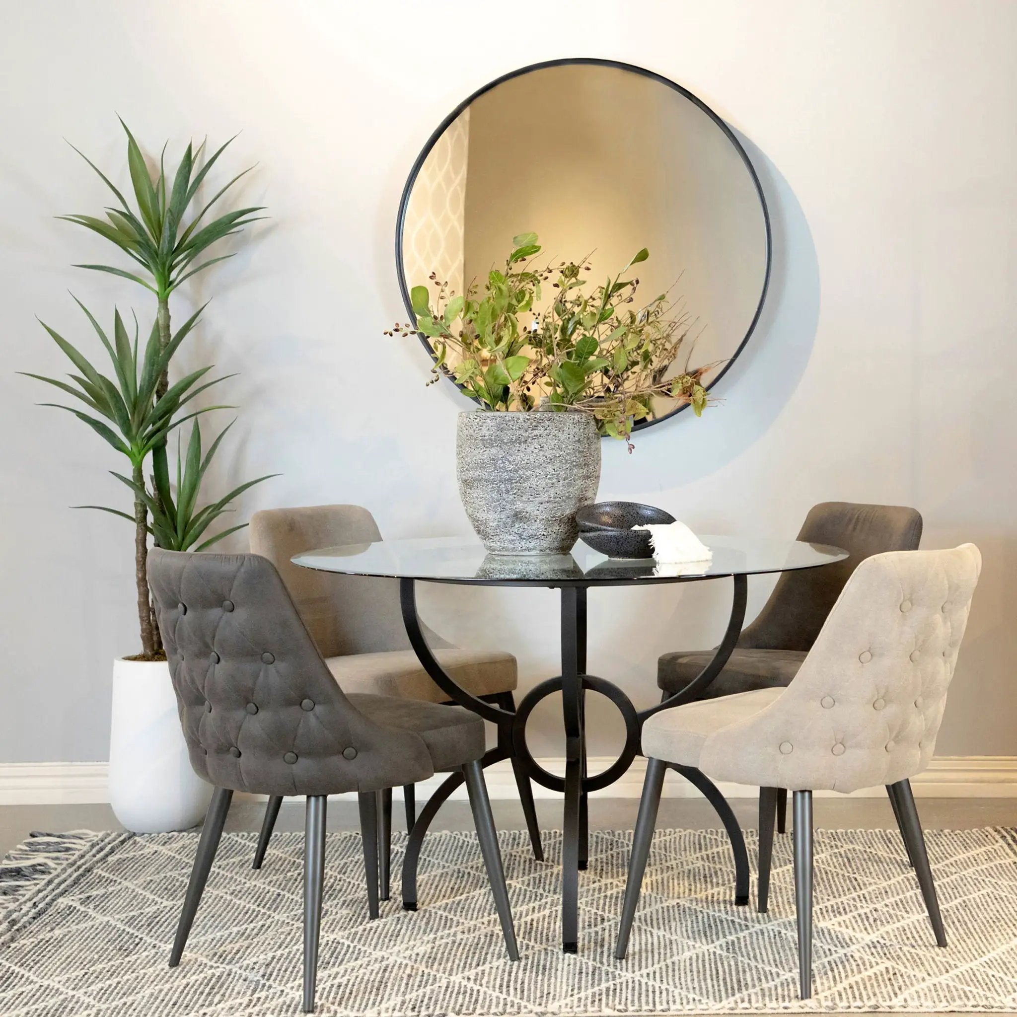 Marina - Round Dining Table - Gunmetal by HouseOfZazla