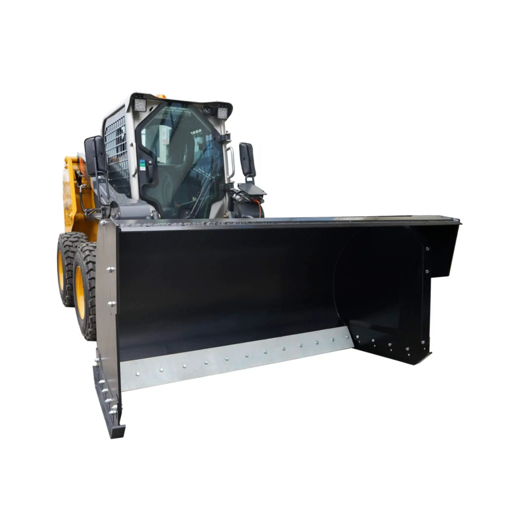 74-Inch Heavy-Duty Skid Steer Trip Edge Snow Pusher Attachment (SAK34098) by SAKSBY WHOLESALE