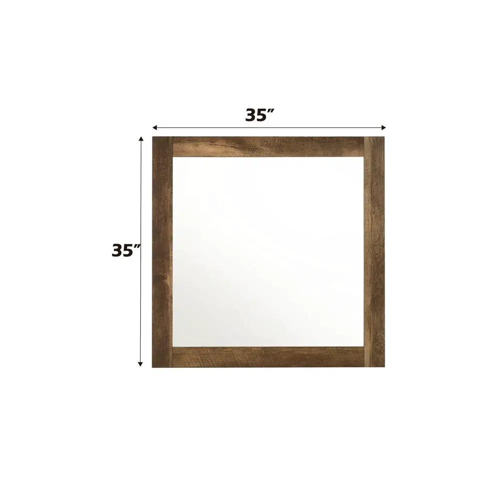 Morales - Mirror - Rustic Oak by Unique Piece Furniture