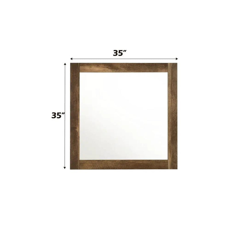 Morales - Mirror - Rustic Oak by Unique Piece Furniture