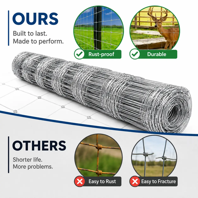 Farm Livestock Fence - 5.9 x 328FT Galvanized Iron Wire by HouseOfZazla