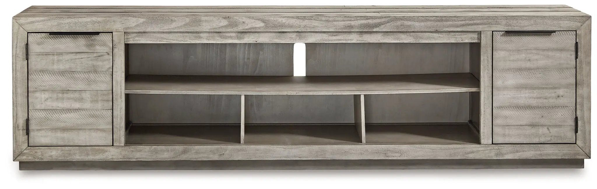 Naydell - XL TV Stand w/Fireplace Option - Gray by Unique Piece Furniture