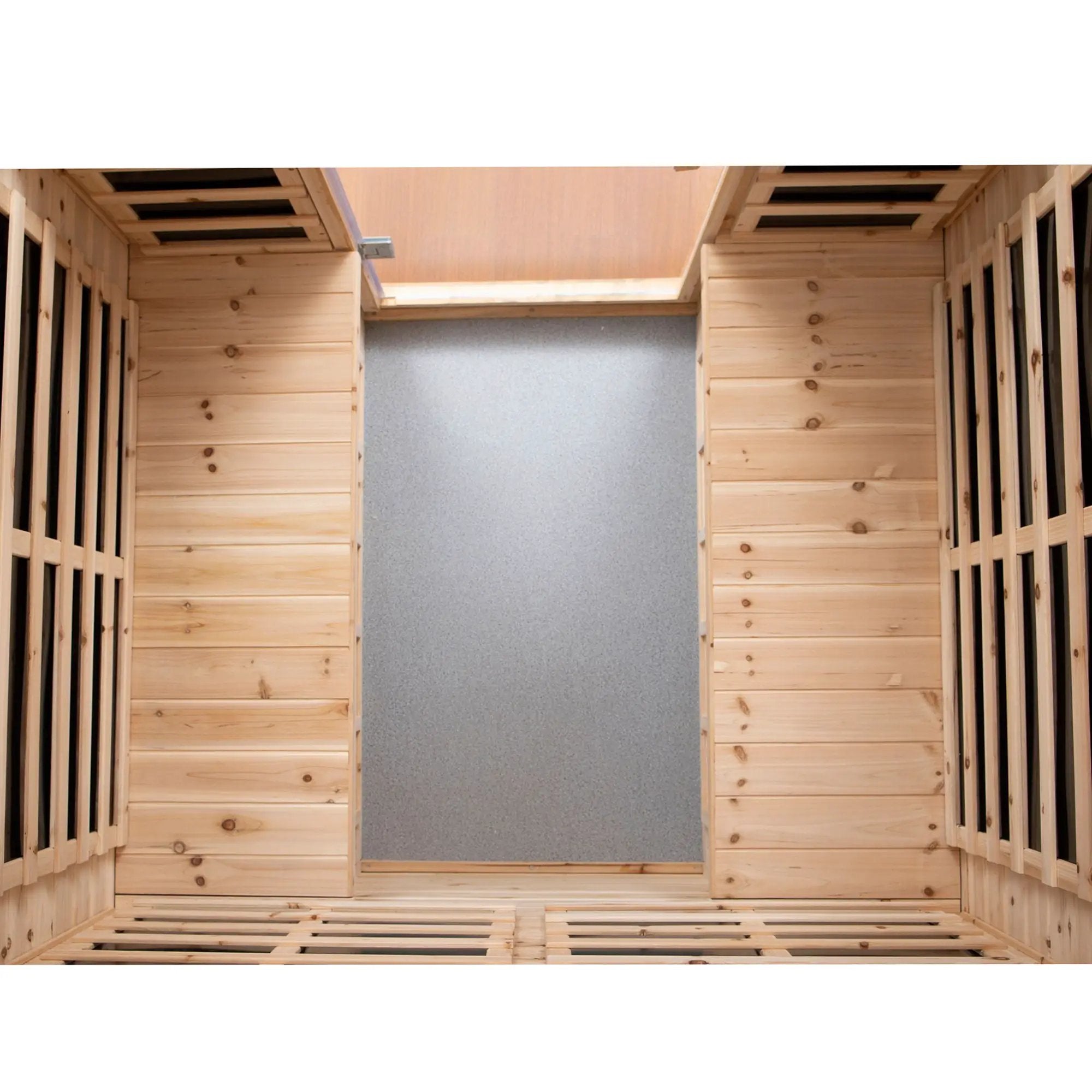 4 Person Old Fir Far Infrared Outdoor Sauna Room - Natural by HouseOfZazla