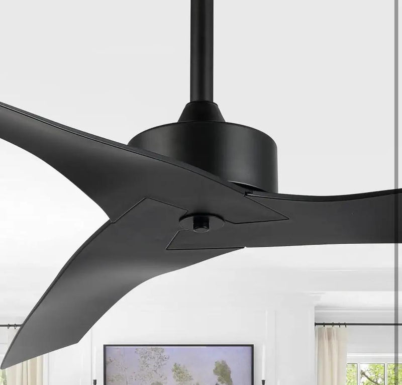 JONATHAN Y JYL9715A Aldrin 50" Mobile-App/Remote-Controlled, 6-Speed Razor Ceiling Fan, Modern, Contemporary, Minimalist, Industrial, Coastal for Bedr by Selzalot