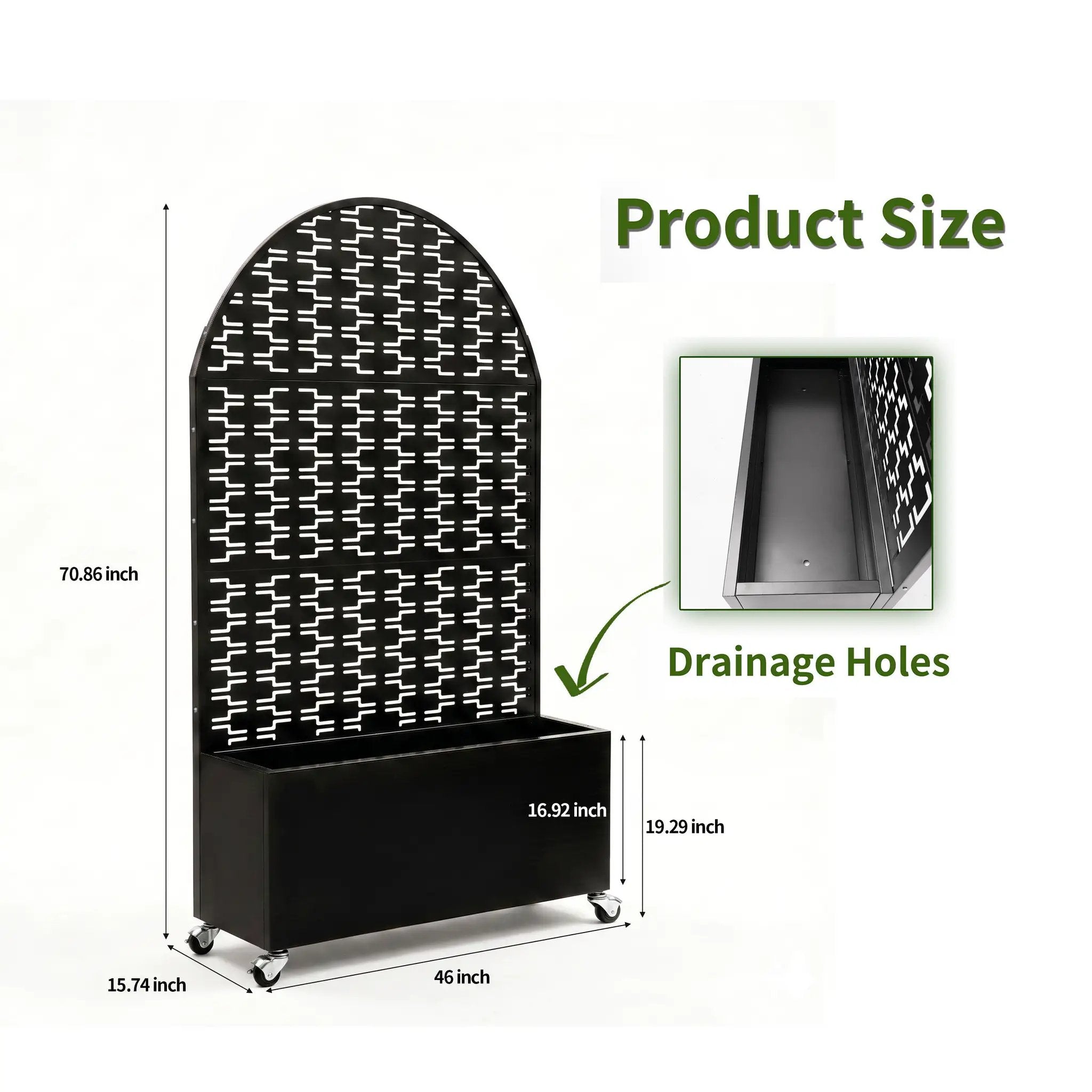 Arched Decorative Privacy Screen with Planter Box by HouseOfZazla