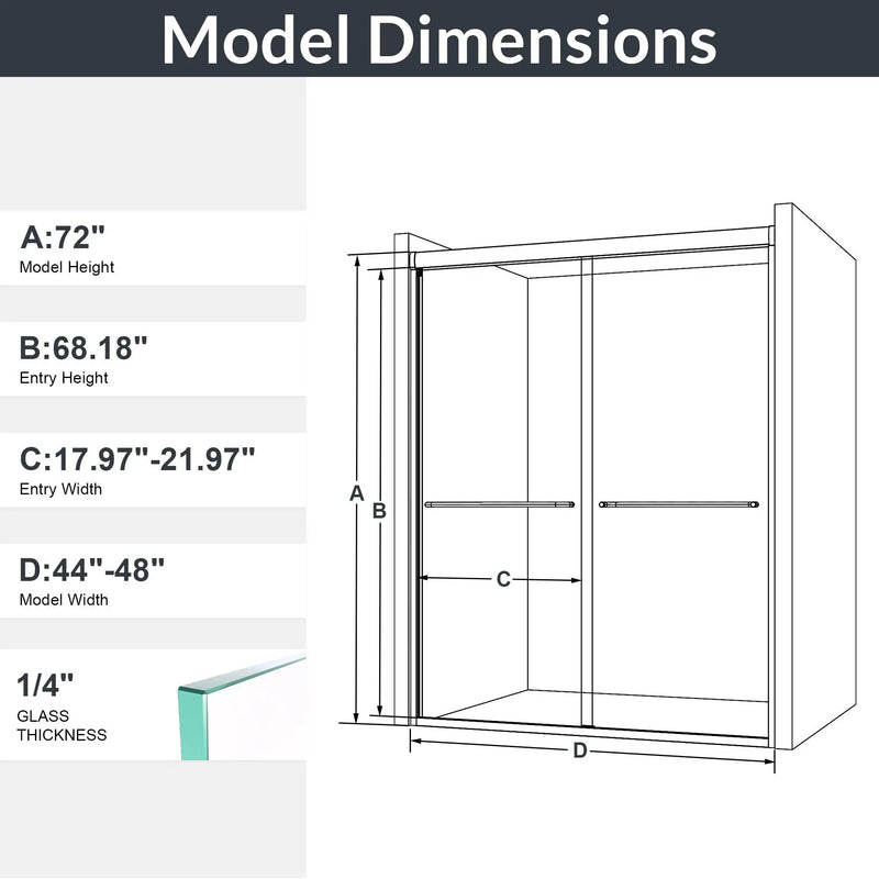 Modern Semi Frameless Double Sliding Shower Door by HouseOfZazla