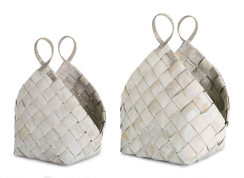 Woven Metasequoia Wood Basket with Handles (Set of 4), photo 2 of 4