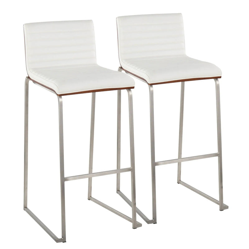 Mason Mara - Contemporary Fixed Height Barstool (Set of 2) by HouseOfZazla