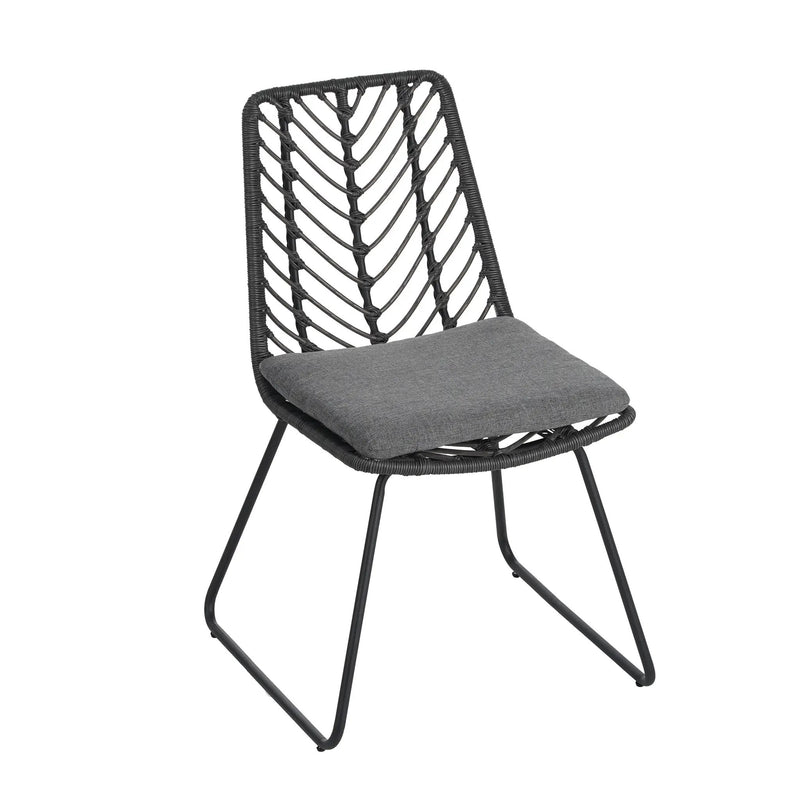 DEJA Chair 2PCS with 2 Cushions, Gray by HouseOfZazla