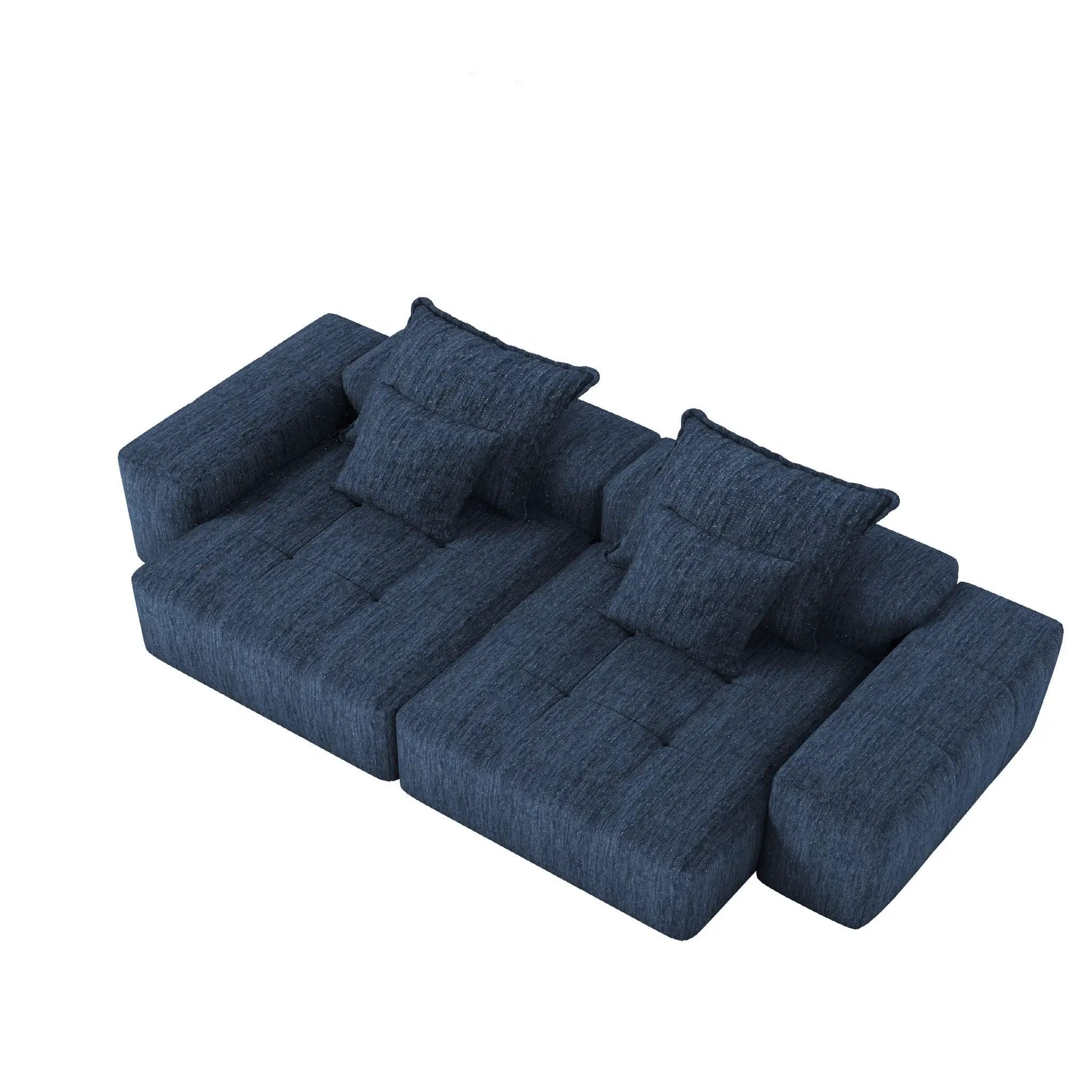 Modern Oversized DIY Combination Modular Sectional Sofa With Pillows by HouseOfZazla