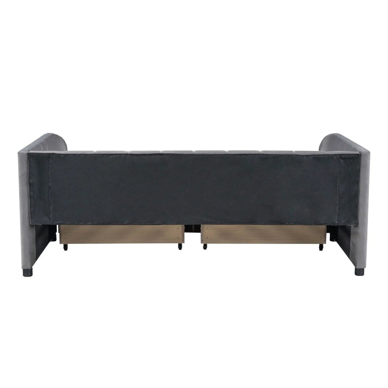 Upholstered Daybed With Ergonomic Design Backrest by HouseOfZazla
