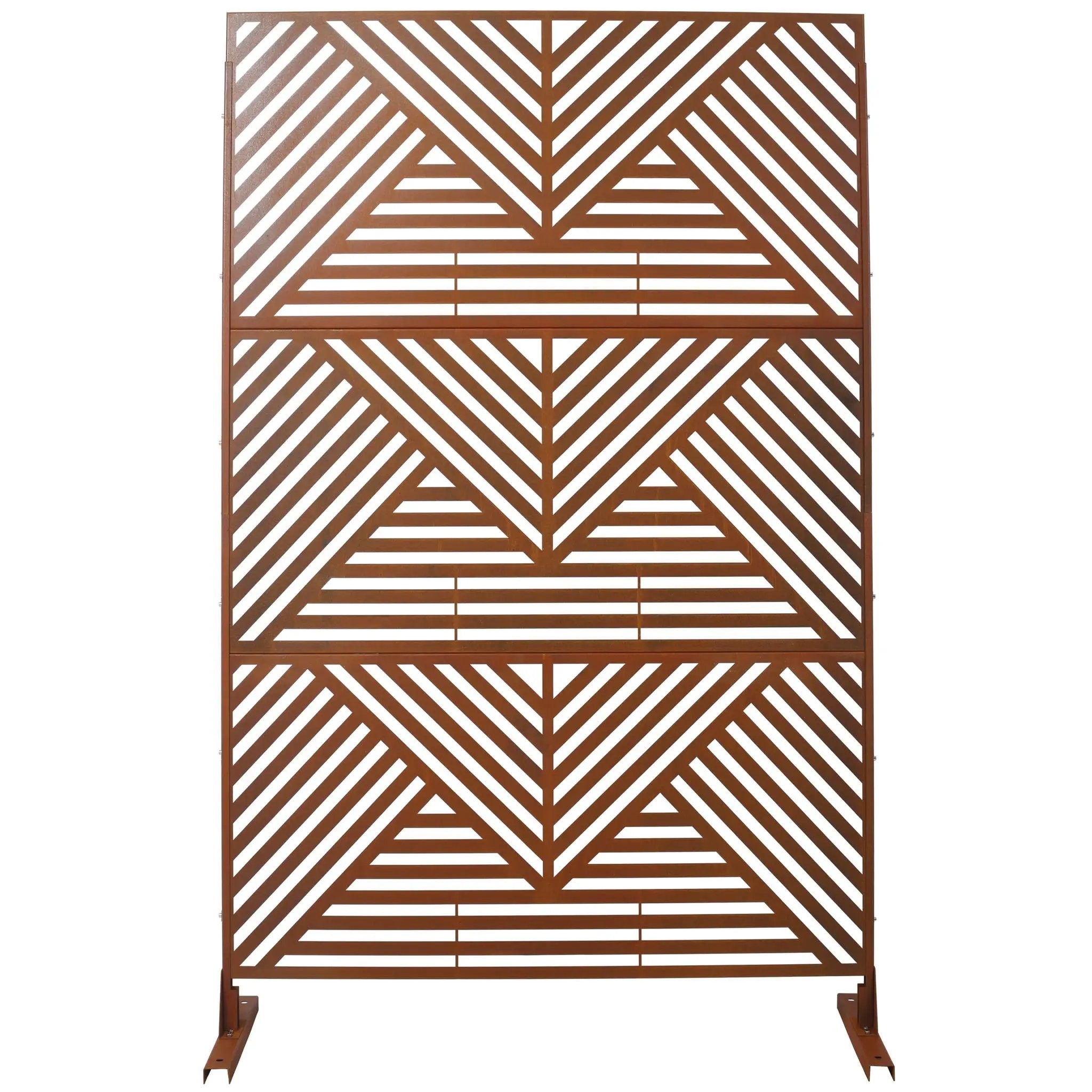 Freestanding Outdoor & Indoor Freestanding Metal Privacy Screen by HouseOfZazla