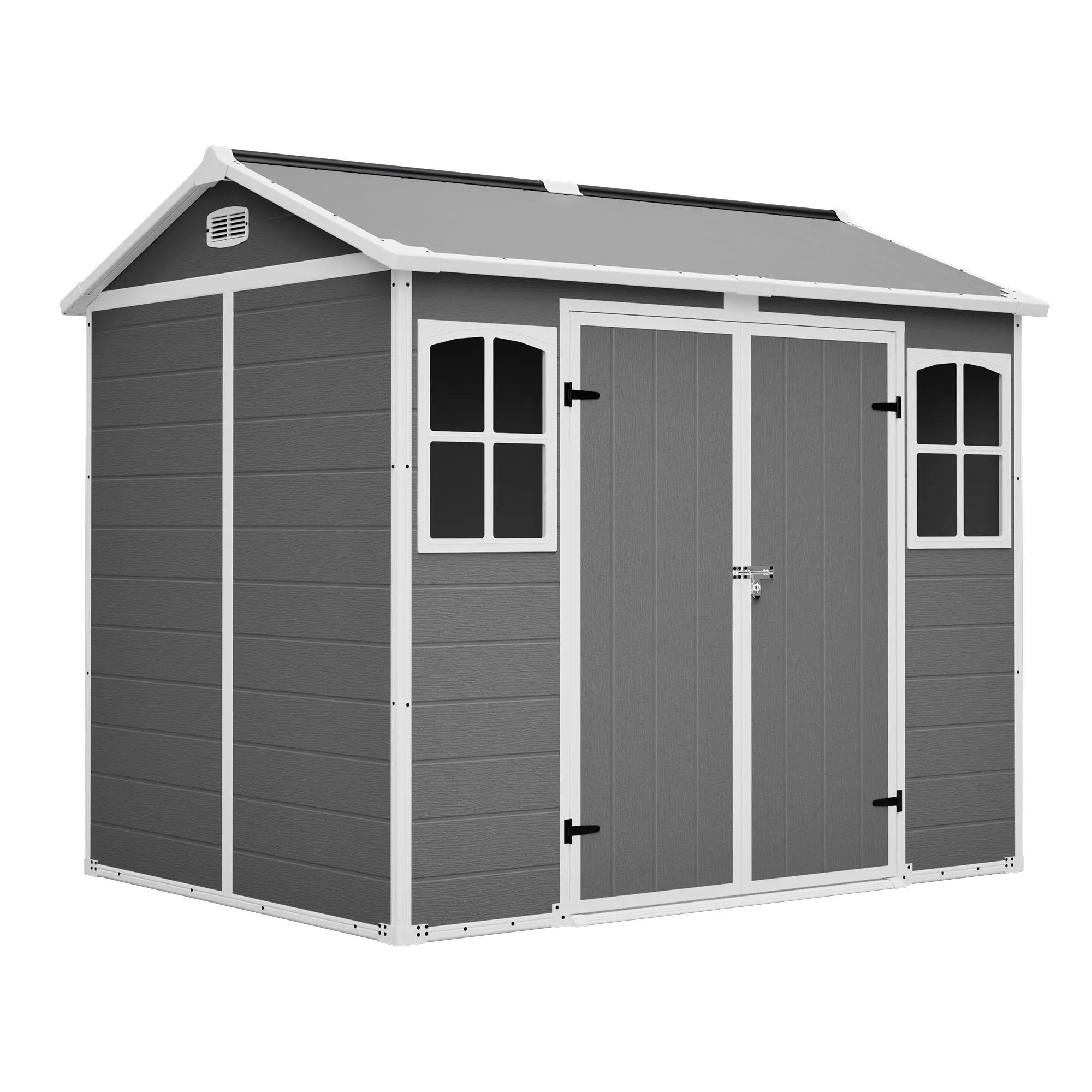 Plastic Utility Shed 8x6 ft with Floor – Lockable Storage Shed by HouseOfZazla